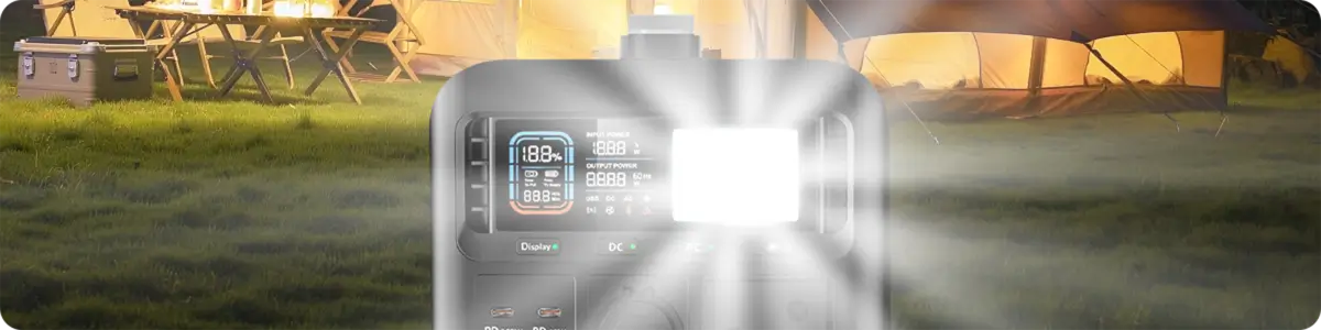 700w portable power station Lighting display