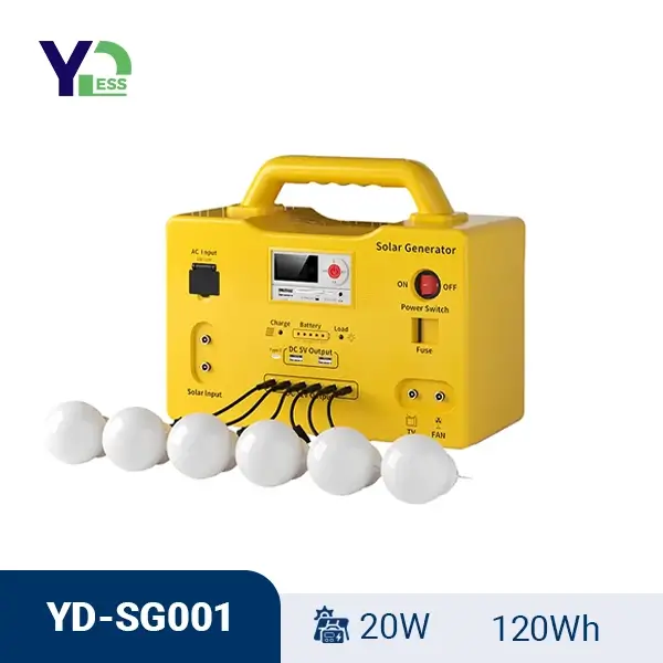 120wh Solar Generator System | 20w Solar Panel