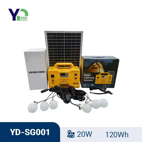 120wh Solar Generator System | 20w Solar Panel