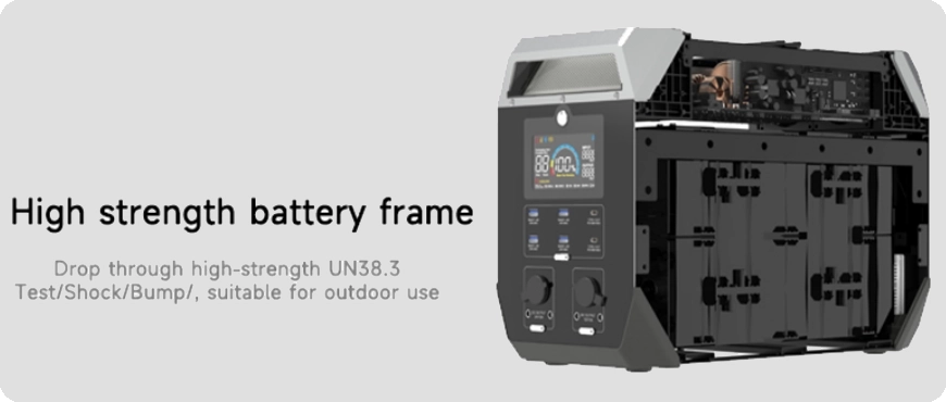 High strength battery frame