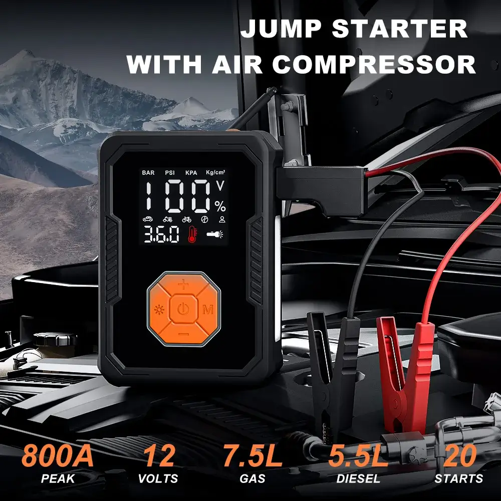 Car Jump Starter with Air Compressor