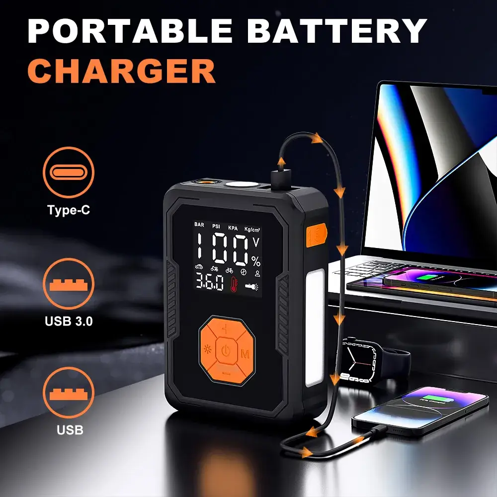 Car Jump Starter with Air Compressor