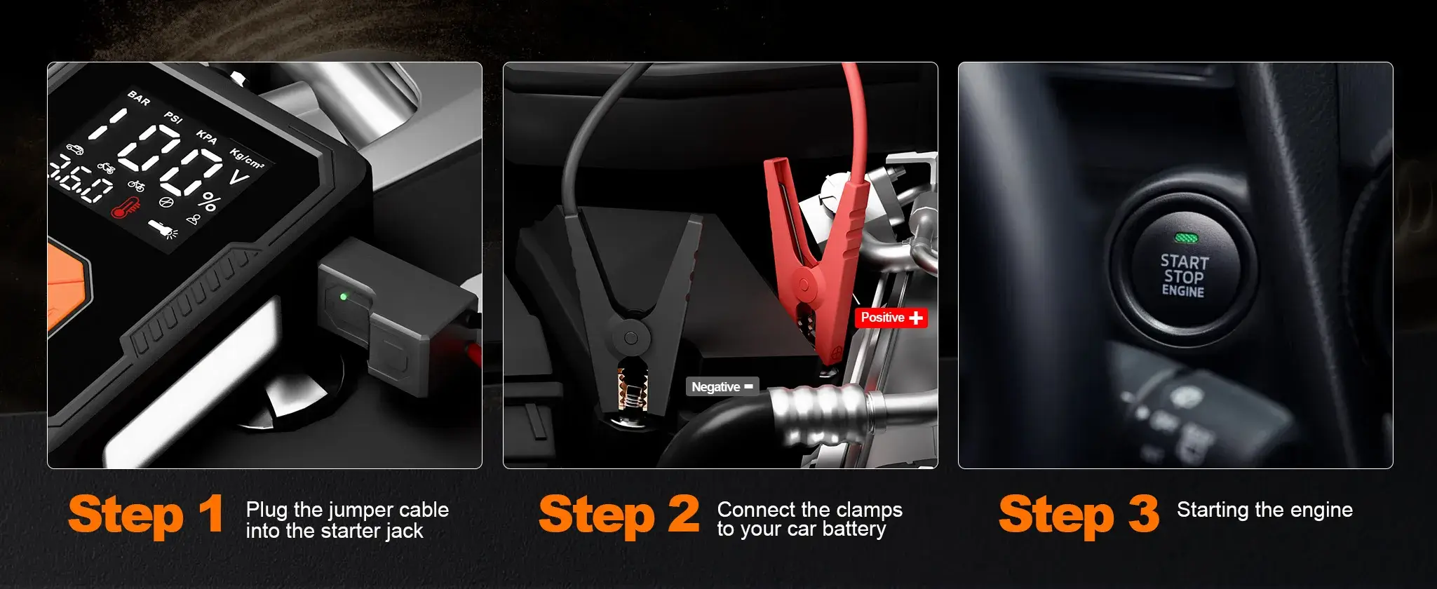 Car Jump Starter with Air Compressor