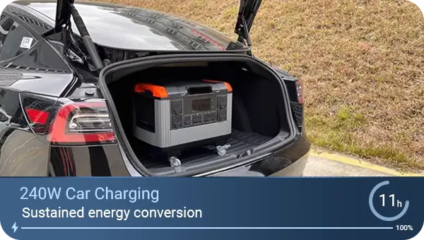 YD-T30 portable power station supplier version - 12V/24V vehicle charging test